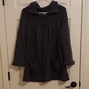 Blue Button Up Cute Cardigan Sweater